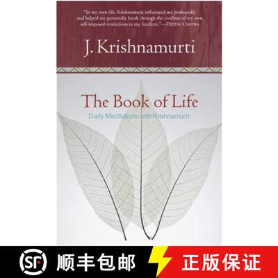 【3-4周达】The Book of Life: Daily Meditations with Krishnamurti [9780060648794]