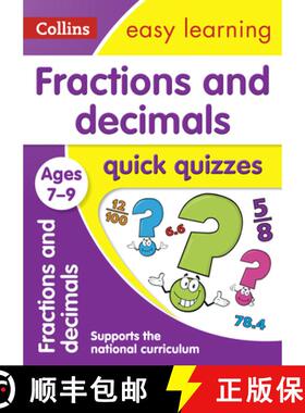 【3-4周达】Fractions & Decimals Quick Quizzes Ages 7-9: Prepare for School with Easy Home Learning [9780008212605]