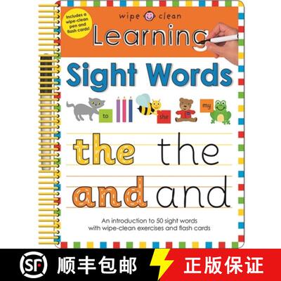 【3-4周达】Learning Sight Words: Wipe Clean Spirals [9781783412716]