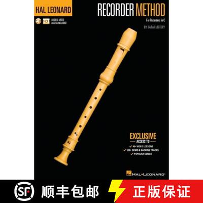 【3-4周达】Hal Leonard Recorder Method by Sarah Jeffery - Book with 200+ Audio Demo & Backing Tracks ... [9781705184202]