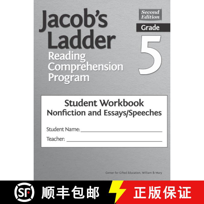 【3-4周达】Jacob's Ladder Reading Comprehension Program: Grade 5, Student Workbooks, Nonfiction and E... [9781618217387]
