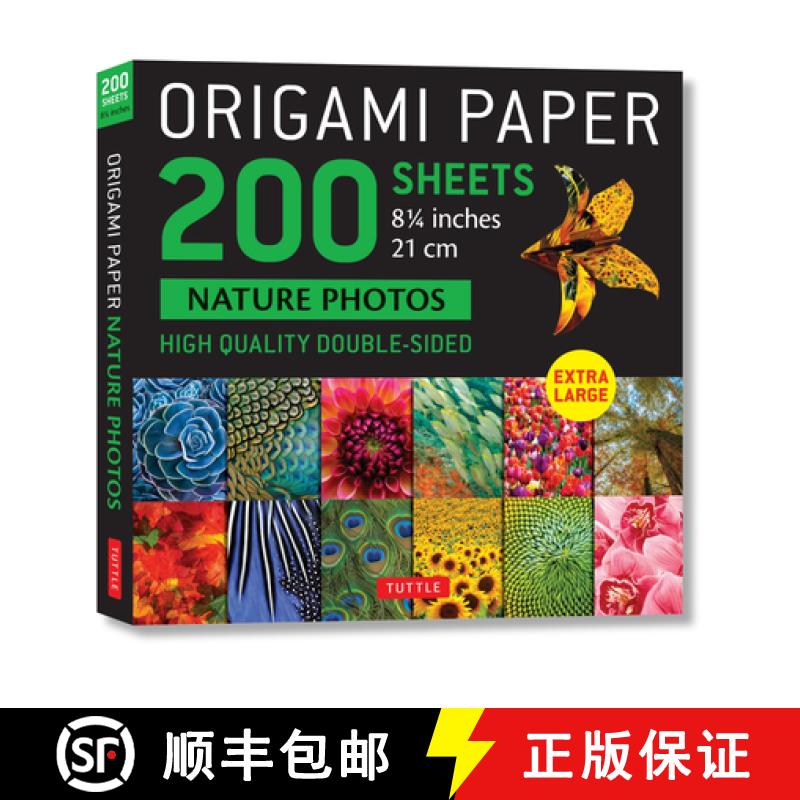 【3-4周达】Origami Paper 200 sheets Nature Photos 8 1/4 (21 cm): High Quality Double-Sided Origami Sh... [9780804853682]