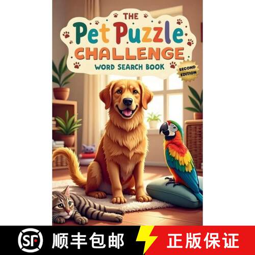 【3-4周达】The Pet Puzzle Challenge Word Search Book (Second Edition): Brain-Boosting Fun with 50 Fur... [9781997833048]