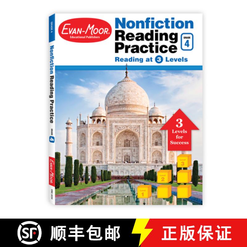 现货 非虚构类文学阅读练习 四年级 Nonfiction Reading Practice, Grade 4 (2017 revised edition) [9781629383187]