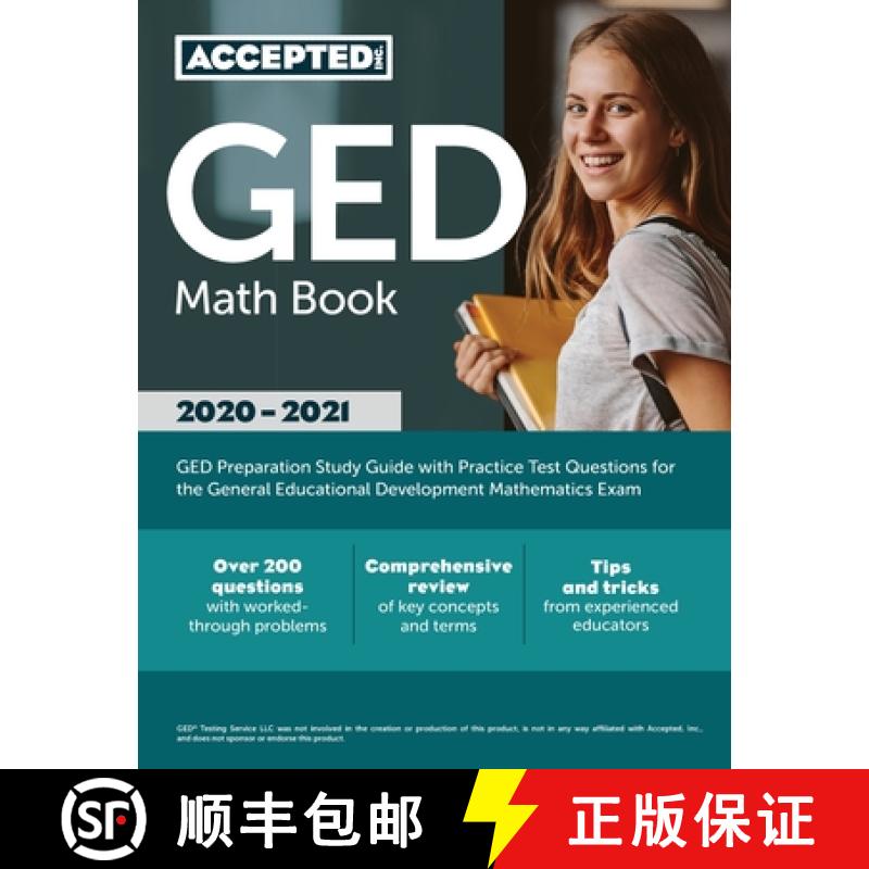 【3-4周达】GED Math Book 2020-2021: GED Preparation Study Guide with Practice Test Questions for the ... [9781635307795]