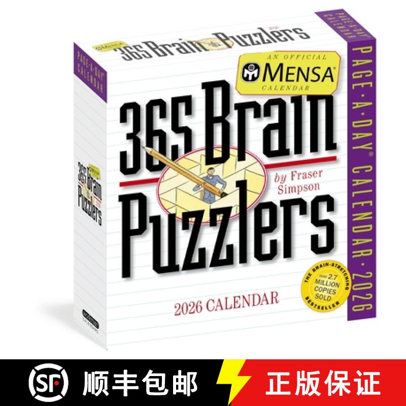 【3-4周达】Mensa 365 Brain Puzzlers Page-A-Day(r) Calendar 2026: Word Puzzles, Logic Challenges, Numb... [9781523530533]