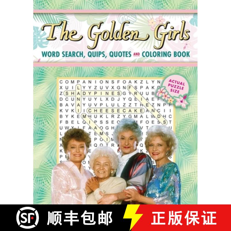 【3-4周达】The Golden Girls Word Search, Quips, Quotes and Coloring Book [9781667201627]