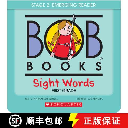 预订 Bob Books - Sight Words First Grade Box Set Decodable Phonics Books, Ages 4 and Up, First Grade,... [9780545019248]