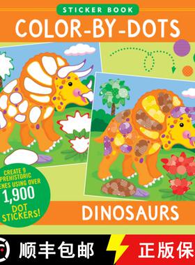 【3-4周达】Color-By-Dots Sticker Book - Dinosaurs (Use Over 1,900 Dot Stickers to Create 9 Incredible... [9781441344595]