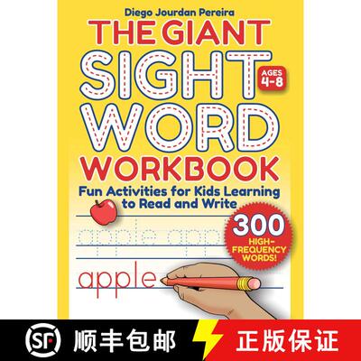 【3-4周达】Giant Sight Word Workbook: 300 High-Frequency Words!--Fun Activities for Kids Learning to ... [9781631586736]