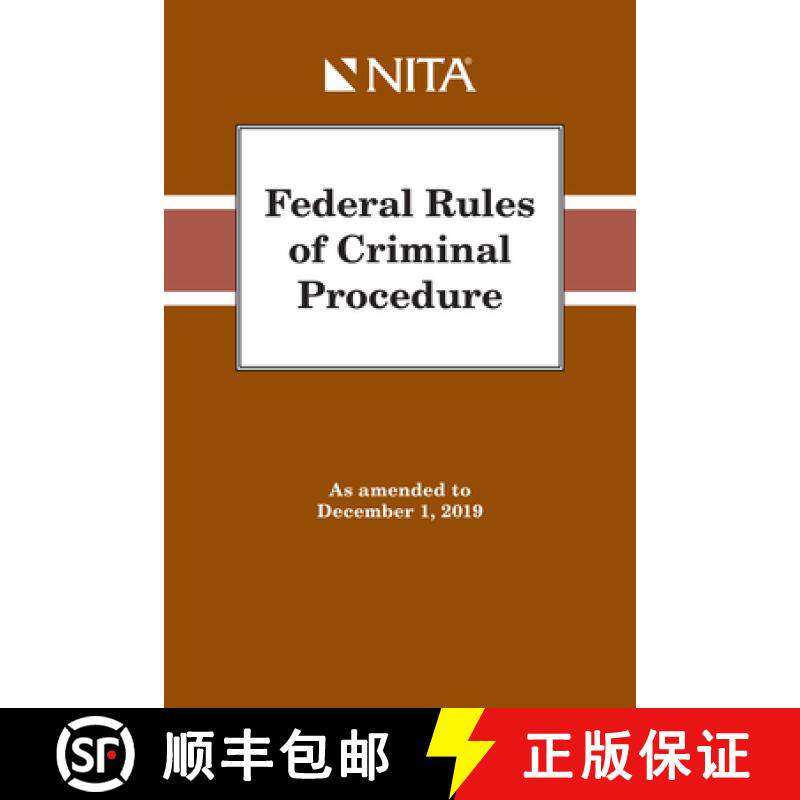 预订 Federal Rules of Criminal Procedure: As Amended to December 1, 2019 [9781601568601]