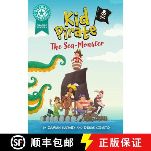 【3-4周达】精装 Reading Champion: Graphics: Kid Pirate: The Sea Monster: Turquoise book band 7 [9781445193076]
