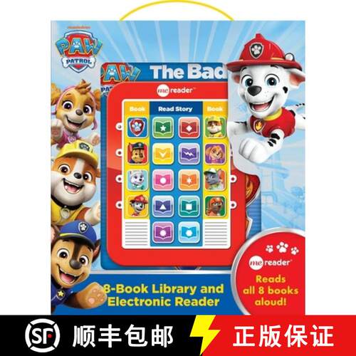 【3-4周达】Nickelodeon PAW Patrol: 8-Book Library and Electronic Reader Sound Book Set [9781503764293]