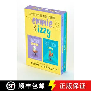 Positively and Middle Book Set Emmie School 9780062897497 Graphic... Adventures 4周达 Invisible Izzy Box