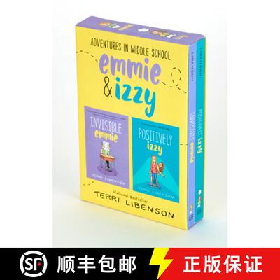 【3-4周达】Adventures in Middle School 2-Book Box Set: Invisible Emmie and Positively Izzy (a Graphic... [9780062897497]
