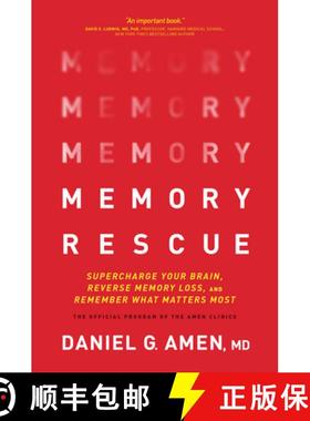 【3-4周达】Memory Rescue: Supercharge Your Brain, Reverse Memory Loss, and Remember What Matters Most [9781496425607]