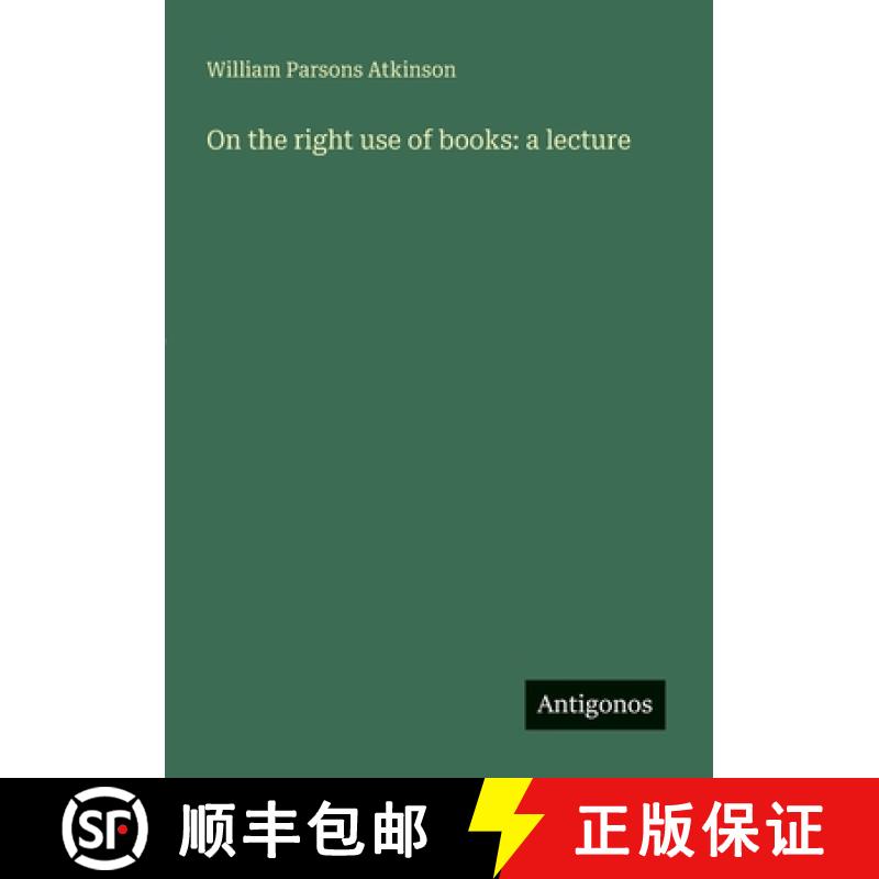 【4周达】On the right use of books: a lecture [9783388010496]