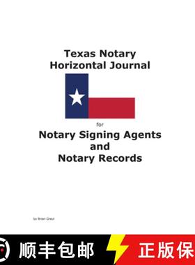 【3-4周达】Texas Notary Horizontal Journal for Notary Signing Agents and Notary Records [9781954285026]