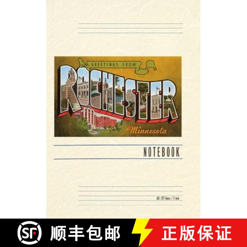 【3-4周达】Vintage Lined Notebook Greetings from Rochester [9798385426140]