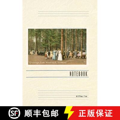 【3-4周达】Vintage Lined Notebook Greetings from Woodstock, Bellows Falls [9798385453504]