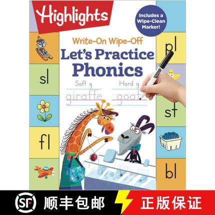 【3-4周达】Write-On Wipe-Off Let's Practice Phonics [9781644723029]