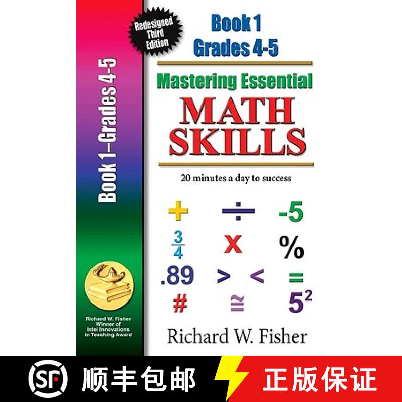 预订 Mastering Essential Math Skills Book 1 Grades 4-5: Re-designed Library Version [9780982190142]