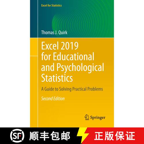【3-4周达】Excel 2019 for Educational and Psychological Statistics: A Guide to Solving Practical Prob... [9783030392635]