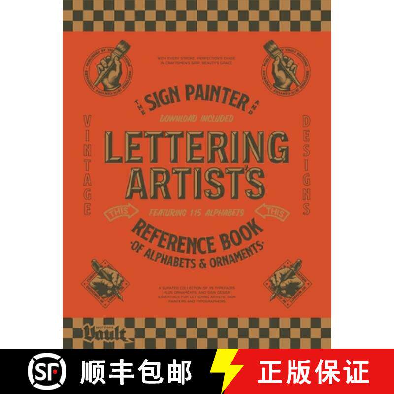 预订 The Sign Painter and Lettering Artist's Reference Book of Alphabets and Ornaments [9781922966261]