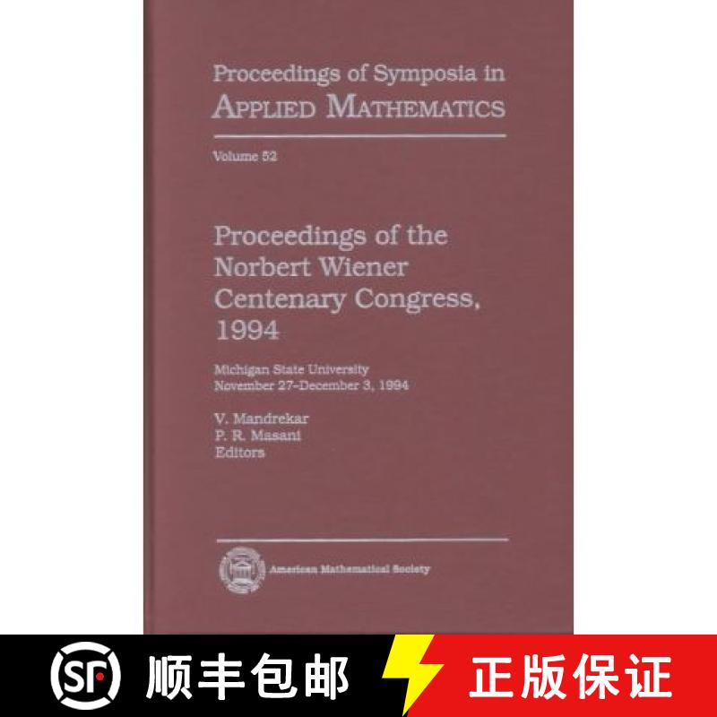 【3-4周达】Proceedings of the Norbert Wiener Centenary Congress, 1994 [9780821804520]