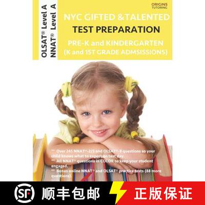 【3-4周达】NYC Gifted and Talented Test Preparation Pre-K and Kindergarten: OLSAT Workbook and OLSAT ... [9781948255516]