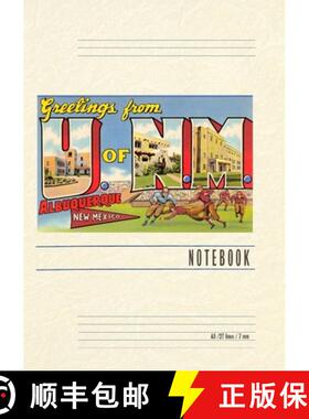 预订 Vintage Lined Notebook Greetings from UNM, Albuquerque, New Mexico [9798385436262]