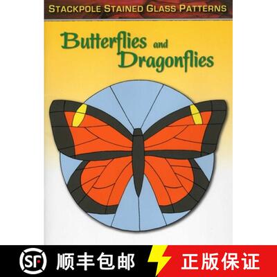 【3-4周达】Stained Glass Patterns: Butterflies and Dragonflies [9780811714969]