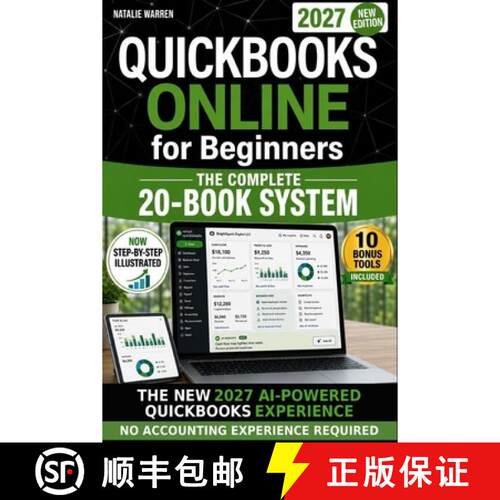 【3-4周达】QuickBooks Online for Beginners 2027 New Edition: The Only Step-by-Step System to Master t... [9781807972639]