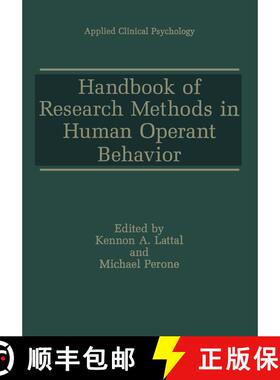 【3-4周达】Handbook of Research Methods in Human Operant Behavior [9780306456688]