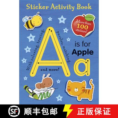 【3-4周达】A is for Apple Sticker Activity Book: More than 100 Stickers! [9781664341135]
