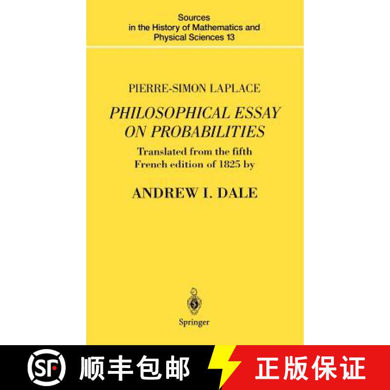 【3-4周达】Pierre-Simon Laplace Philosophical Essay on Probabilities : Translated from the fifth Fren... [9780387943497]