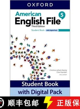【3-4周达】American English File: Level 5: Student Book with Digital Pack: Print Student Book and 2 y... [9780194758796]