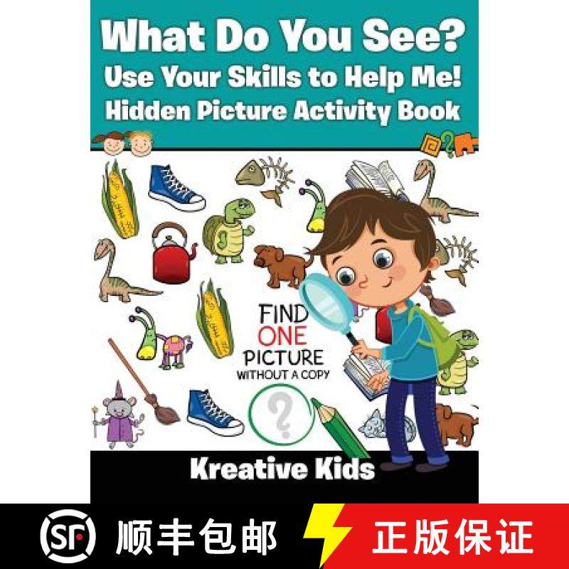【3-4周达】What Do You See? Use Your Skills to Help Me! Hidden Picture Activity Book [9781683775720]