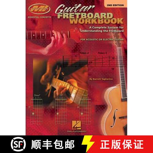 【3-4周达】Guitar Fretboard Workbook - 2nd Edition Music Theory and Scale Training Learn Chords, Scal... [9780634049019]