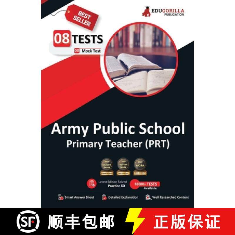 预订 Army Public School (PRT) Exam 2021 8 Full-length Mock tests (Solved) + 3 Previous Year Paper Com... [9789390257294]