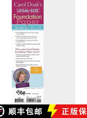 【3-4周达】Carol Doak's Legal-Size Foundation Paper 50 Sheets, 8 1/2 x 14 [9781607054184]