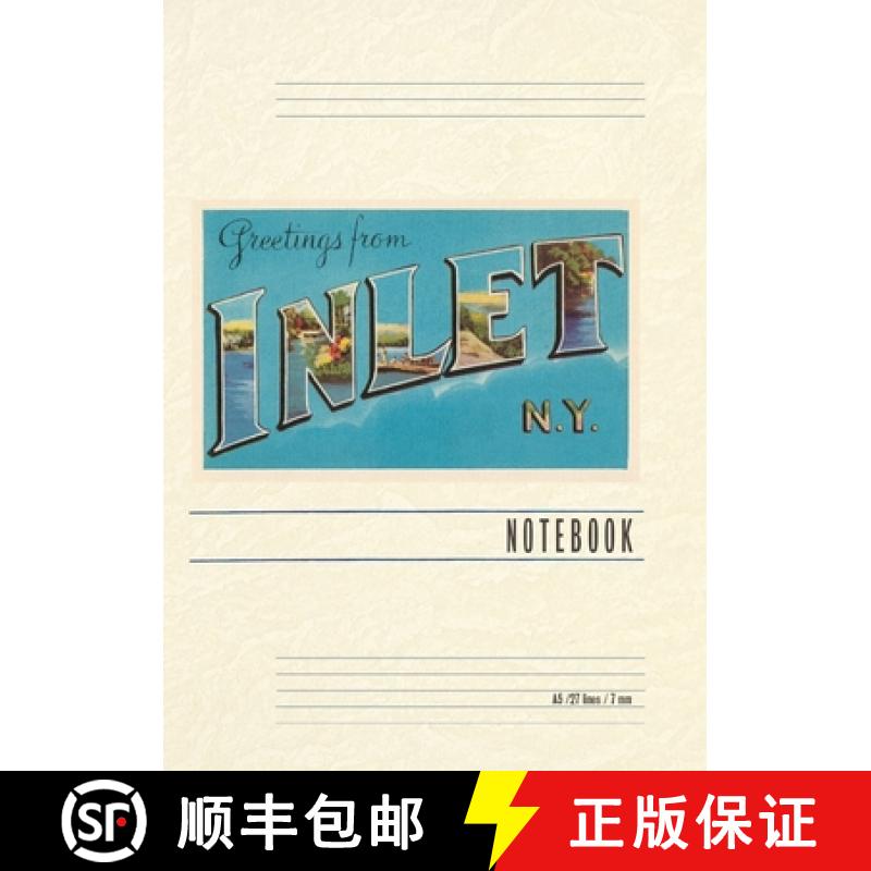 【4周达】Vintage Lined Notebook Greetings from Inlet, New York[9798385438754]