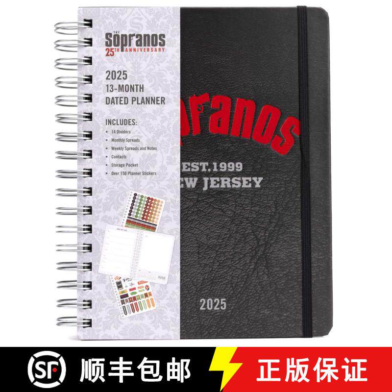【3-4周达】精装 2025 The Sopranos 13-Month Weekly Planner [9798886636840]
