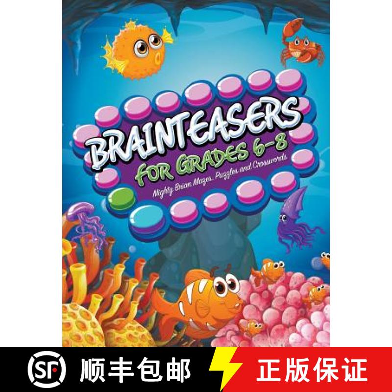 【3-4周达】Brainteasers For Grades 6-8: Mighty Brain Mazes, Puzzles and Crosswords [9781681273433]