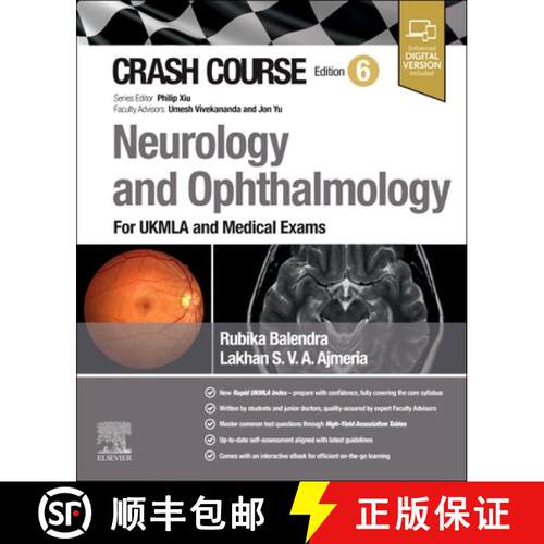 【3-4周达】Crash Course Neurology and Ophthalmology: For UKMLA and Medical Exams [9780443115561]