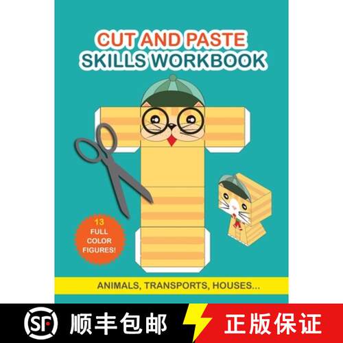 【3-4周达】Cut and Paste Skills Workbook: Activity Book for Kids. Childrens Activity Books. Scissor C... [9789189876019]