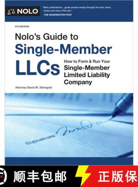 【3-4周达】Nolo's Guide to Single-Member Llcs: How to Form & Run Your Single-Member Limited Liability... [9781413332070]