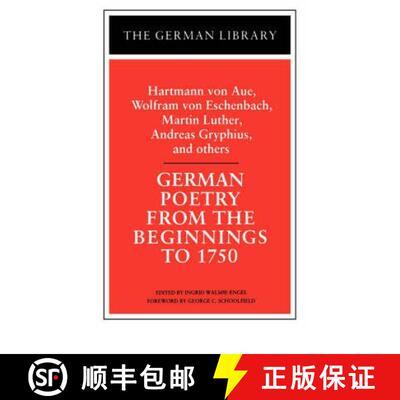 【3-4周达】精装 German Poetry from the Beginnings to 1750: Hartmann von Aue, Wolfram von Eschenbach, ... [9780826403377]
