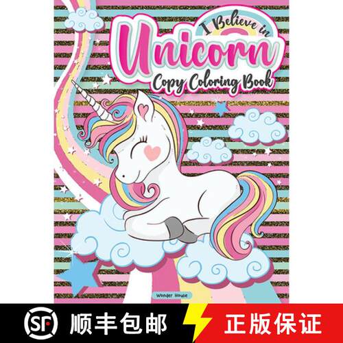 【3-4周达】I Believe in Unicorn Copy Coloring Book: Fun Activity Books for Children [9789390183555]