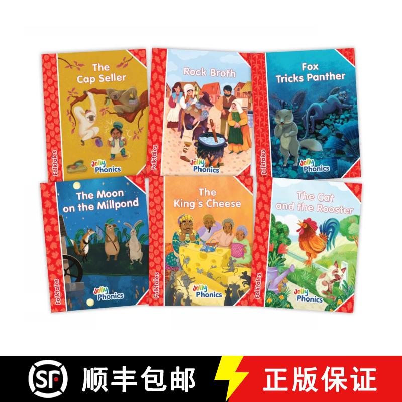 【3-4周达】Jolly Phonics Folktales Red Readers (Level 1) Complete Set (1-6): in Precursive Letters (B... [9781835821381]